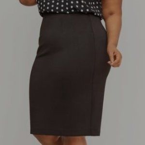Lane Bryant Scuba Midi Pencil Skirt Black